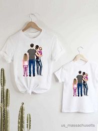 Family Matching Outfits Love Happy Time Tee T-shirt Family Matching Outfits Women Mom Mama Clothes Girls Boys Kid Child Summer Tshirt Clothing R230810