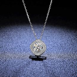 Fashion Tiff Luxury brand jewelry accessories Sterling Silver Pendant Stone Necklace women's T diamond pendant live broadcast high quality