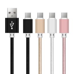Mobile Phone Cable Nylon USB Type C Micro Data Sync Charger Cord Fast Charging for Samsung Xiaomi Android Phones