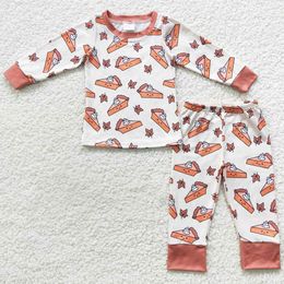 Boutique Kids Pajamas Fall Winter Long Sleeve Boys Sleepwear Girls Nightwear Sets Halloween Thanksgiving Boy Pajama Outfit New