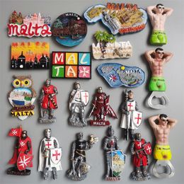 Fridge Magnets Malta Souvenir Tourism Stickers Male Magnetic Bottle Opener Armour Samurai Decorative Crafts Decor 230809