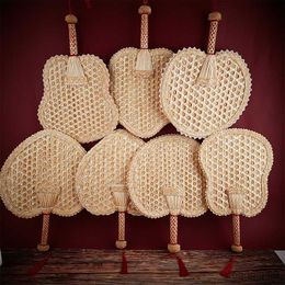 Chinese Style Products Natural Environmentally Old Summer Hand-Woven Woven Straw Hand Fan Friendly Decorative Hand-Woven Fan Decor R230810