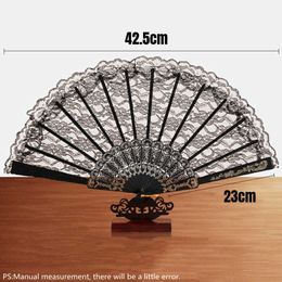 Chinese Style Products Retro Sexy Lace Fan Summer Dance Performance Photography Photo Props Portable Folding Hand Fan Decorative Fan Chinese Dance Fan
