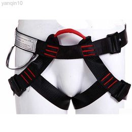 Rock Protection Outdoor Climbing Harness Protect Waist Safety Harness National Standard Half Body Safety Belt for Downhill Mountaineering HKD230810