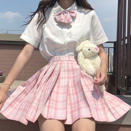 Skirts Pink Plaid Pleated Skirt Summer Winter Black Mini Skirts Women Micro Skirt White Skirt Kawaii Harajuku Y2k Skirt High Waist Goth 230810