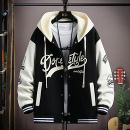 Mens Jackets Trendy Hip Hop Hooded Baseball Uniform Unisex Slim Fit Lightweight Sportswear Jacket Bomber Autumn Coat 230809