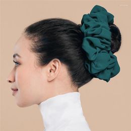 Scarves Cross-Border Malaysia Pearl Chiffon Large Intestine Hair Ring Bandeau Solid Colour Base Headdress Flower Scarf Accessor