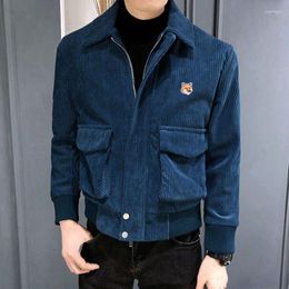 Men's Jackets 2023 Spring Autumn Men Jacket Coat Head Embroidery Retro Loose Street Fashion Casual