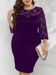 Casual Dresses Summer Oversized For Women Clothes Vestidos De Mujer Bodycon Stretch Solid Color Midi Dress Female Slim Lace Femme Robe