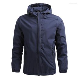 Men's Jackets High Quality Business Casual Jacket Outerwear Outdoor Sports Stand Collar Hooded Zipper Trench Coat