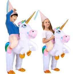 Special Occasions Kids Child Inflatable Unicorn Costumes Animal Mascot Anime Halloween Christmas Purim Party Cosplay Costume Girls Boys Dress Suit 230810