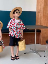 Family Matching Outfits Brother Sister Sibling look Summer Girl style Flower Suspended Dress boy clothes family matching outfits Sibling look