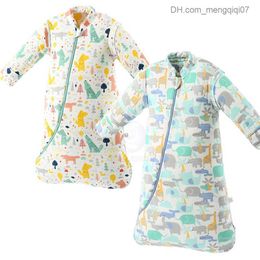 Pyjamas Baby organic sleeping bag detachable long sleeved wearable blanket envelope winter warmth girl and boy clothing bedding Z230811