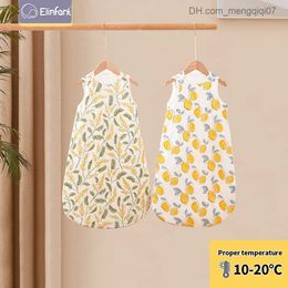 Pyjamas Elinfant soft baby sleeping bag bamboo cotton warm blanket winter printed vest sleeping bag Z230811