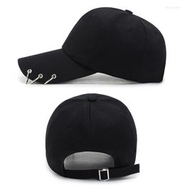 Ball Caps Hip Hop Women's Baseball Cap With Ring Circle Snapback Hats For Men Women Unisex Dad Hat Adjustable Kpop Korean Style Gorra