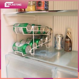 Food Savers Storage Containers Cans Holders Refrigerator FreshKeeping Beverage Beer Kitchen Rack Doublelayer Shelf Organiser 230810
