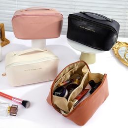 Cosmetic Bags Portable Pillow Makeup Package Light Luxury PU Soft Travel Storage Bag Large Capacity Toiletries Women's