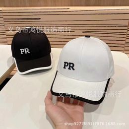 2024 New cashmere scarf Korean version triangle women's Baseball cap simple fashion letter P embroidered men's sunscreen hat Style 1XP1396