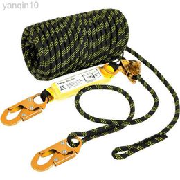 Rock Protection Lifeline Assembly 25 ft Fall Protection Rope Polyester Roofing Rope CE Compliant Fall Arrest Protection Equipment with Alloy HKD230810