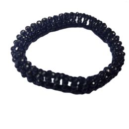 Charm Bracelets Original Black Spinel Woven Bracelet 3mm Multi-layer