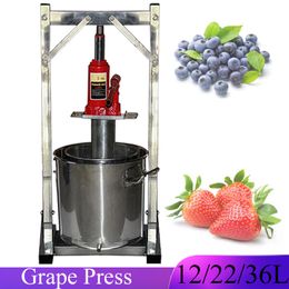 Stainless Steel Manual Hydraulic Fruit Squeezer Small Grape Blueberry Mulberry Presser Juicer