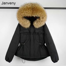 Women's Jackets Large Real Raccoon Fur Hooded Winter Down Coat 90 Duck Down Jacket Women Short Female Puffer Feather Waterproof Parkas J230810