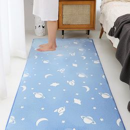 Carpets Luminous Carpet For Living Room Plush Soft Rug Children Kids Bed Fluffy Floor Bedside Anti Slip Sofa Glow Mat