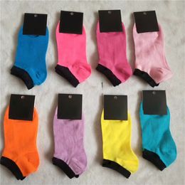 Women casual sock short sock all cotton sports socks cute school girls pink green multi Colour high quality cotton brand designer competition classic uniform code l5