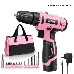 Electric Drill 12V Cordless Drill Electric Screwdriver Mini Wireless Power Driver DC Lithium-Ion Battery