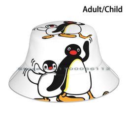 Wide Brim Hats Bucket Hats Pingu Bucket Hat Sun Cap Pingu Penguin Cartoons Kawaii Anime Cute Movie Cinema Film Animated Fantasy Manga Pop Cool Nerd Geek HKD230810