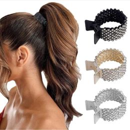 New Pearl Rhinestone Hair Claws Clips for High Ponytail Fixed Hairpin Claw Clip Advanced Sense Hair accessories Headwear
