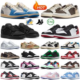 Originals OG 1s Low Mens Designer Basketball Shoes 1 Fragment Ts x Reverse Mocha UNC Grey Olive Wolf Grey Shadow Toe Black Phantom Womens Sneakers Trainers 36-47