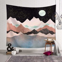 Tapestries Mountain Tapestry Wall Hanging Forest Tree Sunset Tapestry Nature Landscape Tapestries Wall Hanging for Dorm Bedroom Home Decor