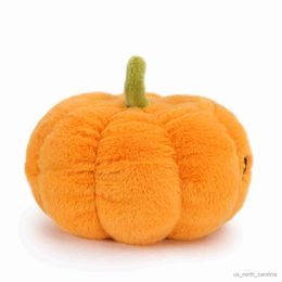 Stuffed Plush Animals 10CM Orange Colour Creative Funny Pumpkin Fruit Vegetable Plush Soothing Toys Stuffed Plush Toys Soft Decoration R230810