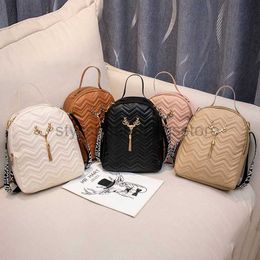 Backpack Style Women's Bag 2023 New Wave Embroidered Tassel Decorative Ribbon Backpack Casual One Shoulder Small Bagstylishhandbagsstore