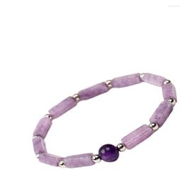 Link Bracelets Natural Amethyst Body-purify Slimming Bracelet For Women Stone Energy Weight Loss Healing Yoga Pulser