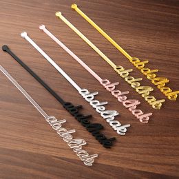 Other Event Party Supplies Personalised name drink stirrers Cocktail accessories Wedding decor swizzle stick Beach party decorations Custom stir sticks 230809