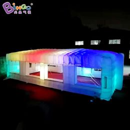 wholesale Original design 9.6x5.2x3.2mH advertising inflatable square trade show tent with lights for outdoor party event decoration toys sports
