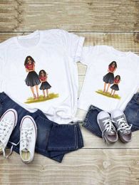 Family Matching Outfits Women Love Kid Child Daughter Girl Lovely Summer Family Matching Outfits Mom Mama Mother Tshirt Tee T-shirt Clothes Clothing