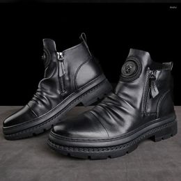 Boots Men's Cotton Shoes Tactical Velvet Military Korean Version Anytime And Anywhere British Style