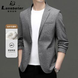 Mens Jackets Spring And Autumn Wool Suit Slim Fit Noniron Small Casual Daily Single Coat 230810