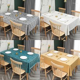 Table Cloth A Rectangular Plastic Tablecloth Waterproof PVC Covers The Outer Of Fabric