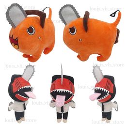 25-30cm Pota Plush Chainsaw Chain Saw Man Cosplay Standing Orange Dog Stuffed Doll Japan Anime Peluche De Kids Gift Keychain T230810