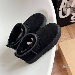 Women Winter Ultra Mini Boot Designer Platform Boots for Men Real Leather Warm Ankle Fur Booties Luxurious Shoe EU44