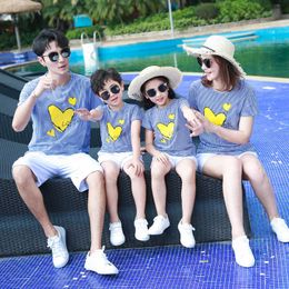Family Matching Outfits Family Matching Outfits Summer Family Look Dad Son Mom Daughter Cotton Stripes T-shirt+Shorts School Team Activity Clothes