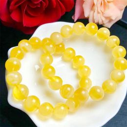Bangle Natural Beeswax Bracelet Fortune Energy Gemstone Mineral String Woman Amulet Jewellery Healing Gift 1pcs 10/11MM