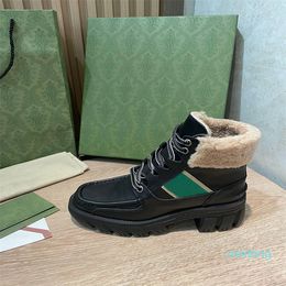 Дизайнер -Winter Martin Boots кожаные кружевные мужские кроссовки кроссовки Cowhide Casual Woman Boot Fashion Trainers Trainers Толкое нижнее высокое место женские туфли