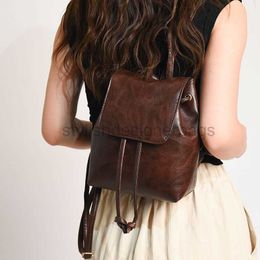 Style Small Brown Bag for Spring/Summer 2023 New Simple and Versatile Literary Double Drawstring Bagstylishdesignerbags