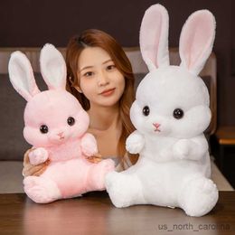 Stuffed Plush Animals 1pc 45/55cm Adorable Sitting Rabbit Plush Toy Soft Long Ears Plush Stuffed Soft Dolls Girlfriend Children's Gift R230810