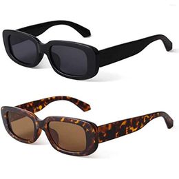 Sunglasses Fashion Retro Small Rectangle Brand Designer Vintage Travel Female Sun Glasses Eyewear Shade UV400 Protection